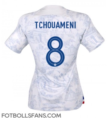 Frankrike Aurelien Tchouameni #8 Replika Bortatröja Damer VM 2022 Kortärmad